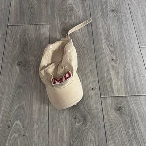 Kids Beige Cap with Red Embroidery